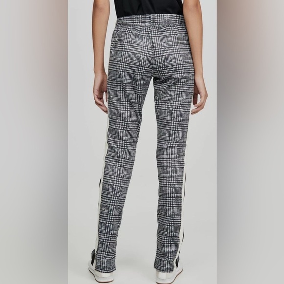 Pam & Gela Glen Houndstooth Stylish Black and White Plaid Pants SMALL $333 - Picture 2 of 9